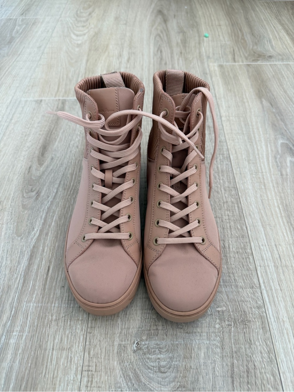 Gianvito Rossi Dusty Rose Lace-Up High-Top Boots